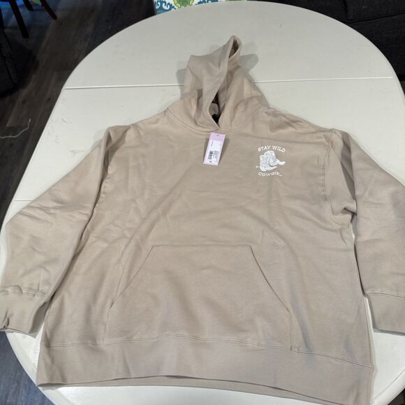 Womens Stay Wild Cowgirl Hoodie Tan by Wild Fable - Size XL - NWT - Picture 1 of 11